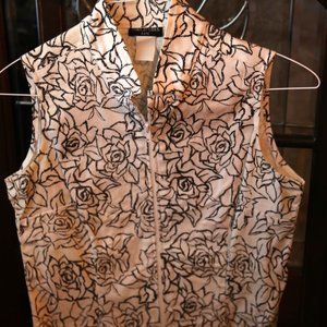 Vintage Zippered Fitted Ladies Vest - Size Sm/Medium